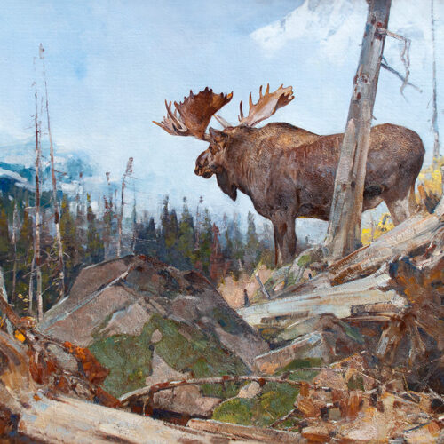 Carl Rungius, Alaskan Wilderness, Oil On Canvas