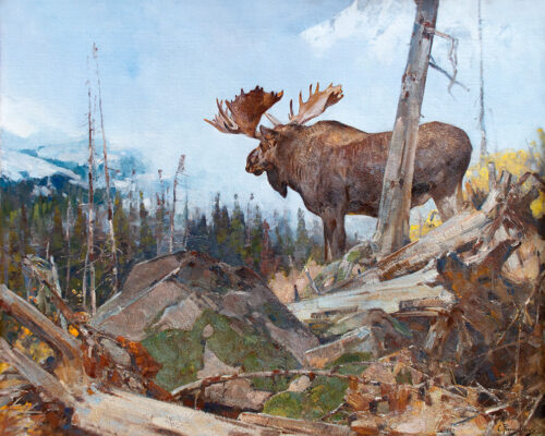 Carl Rungius, Alaskan Wilderness, Oil On Canvas