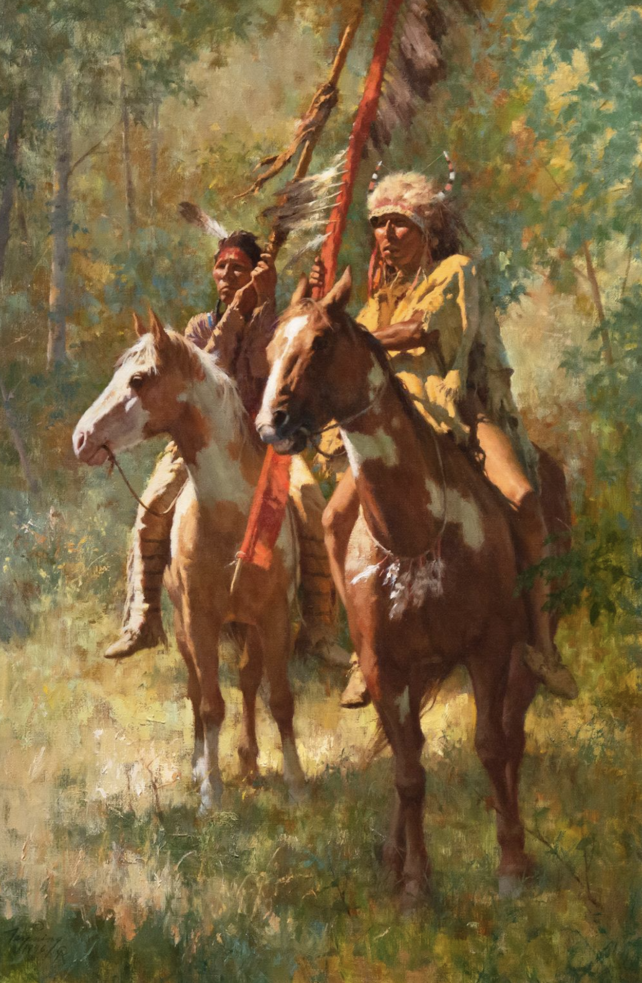 Howard Terpning (1927- ), Awaiting the Signal