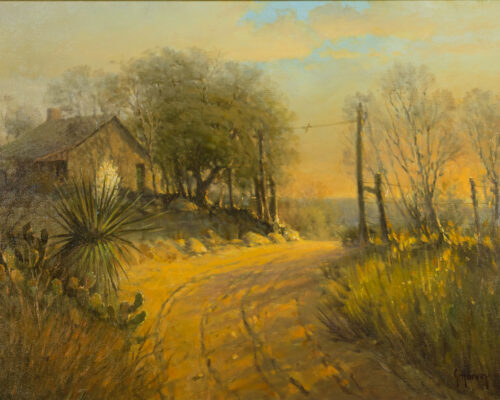 G. Harvey (1933-2017) Country Road Oil On Linen 18 1/8 X 24 18