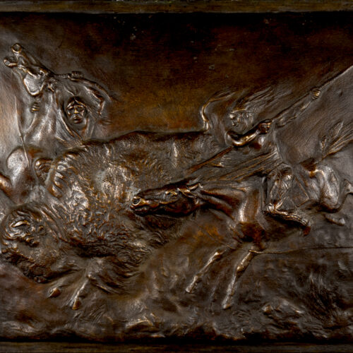 Edward Kemeys (1843-1907) Buffalo Hunt, 1894 Bronze