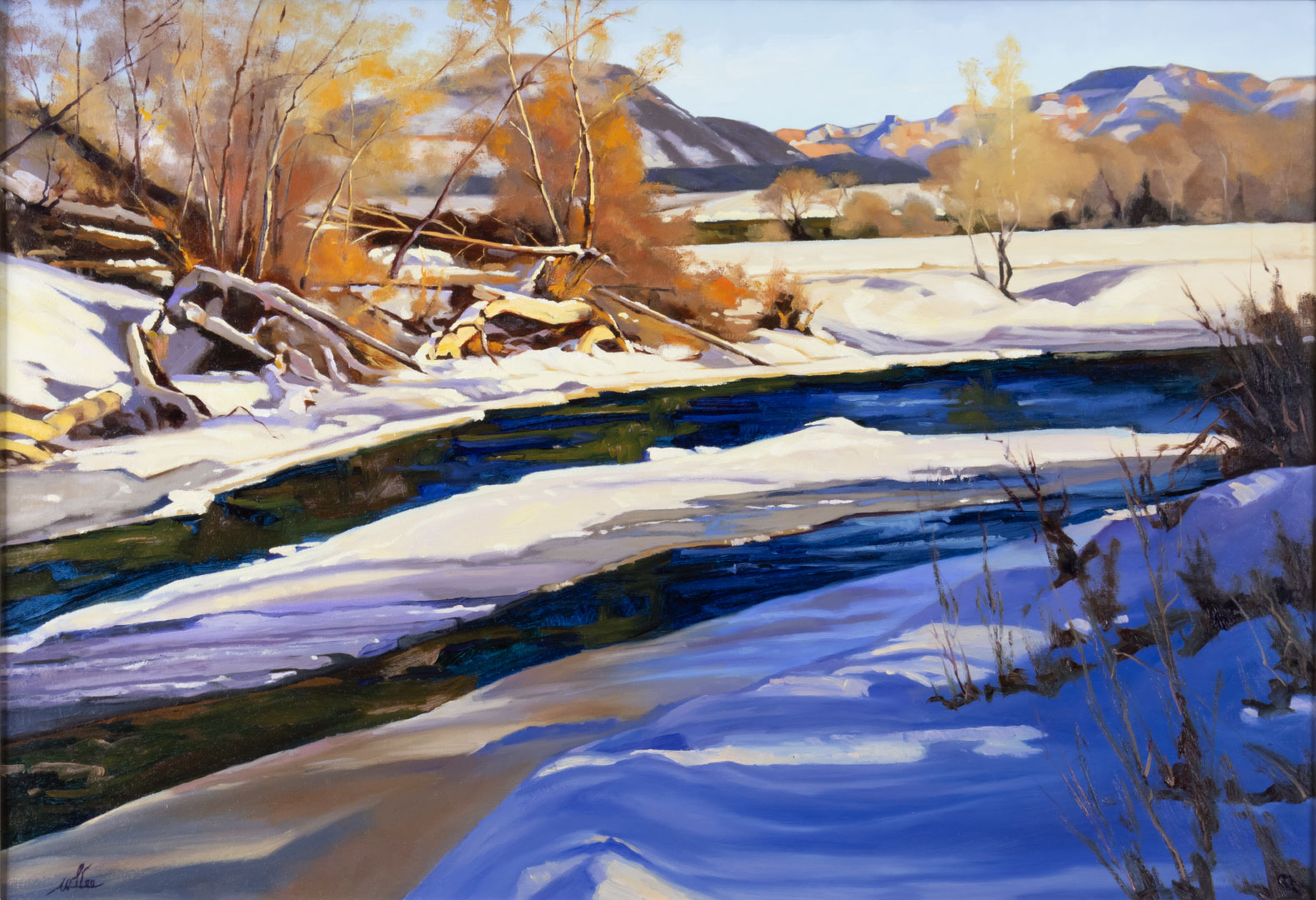 Sevier River Winter by artist Wallace Lee