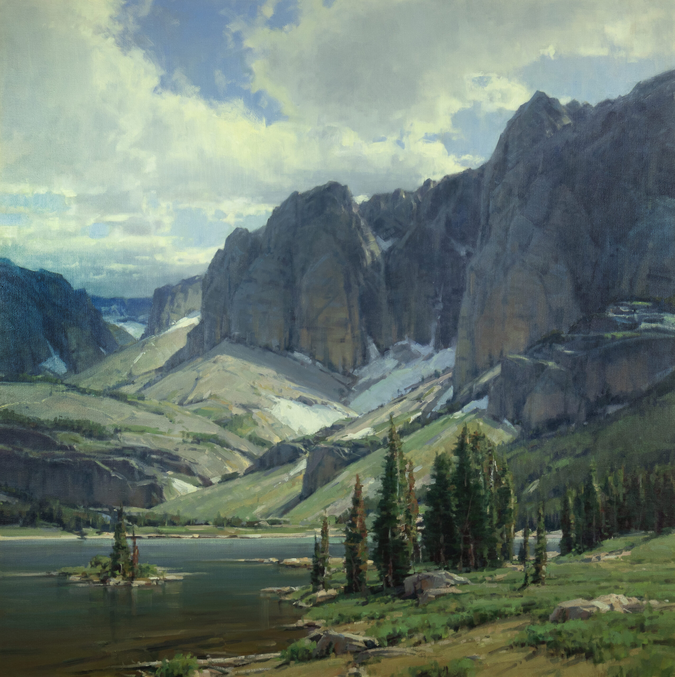 Scott Christensen (1962- ) Deep Lake, Wind River Range oil on canvas