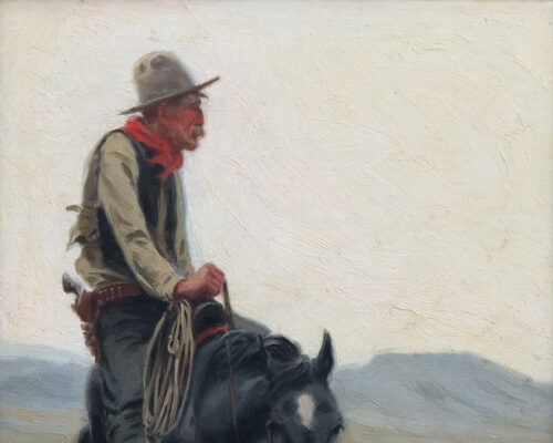 Gollings-William-1878-1972-Untitled-Cowboy-oil-on-board