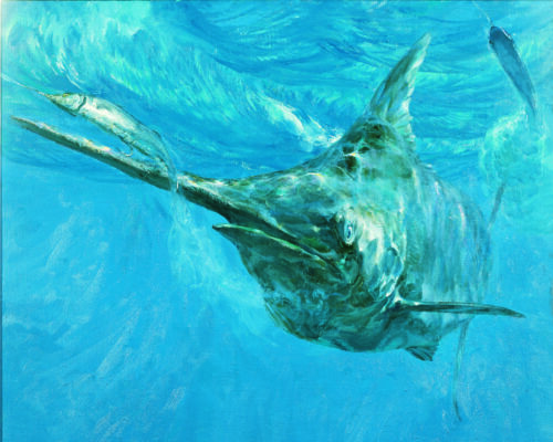 Meltzoff-Stanley-1917-2006-Blue-Marlin-21-oil-on-canvas-38-x-38