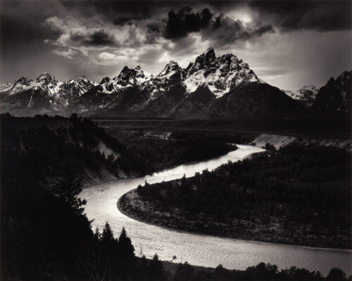 Ansel Adams (1902-1984) The Teton Range And Snake River, Grand Teton National Park, Wyoming, 1942 Gelatin Silver Print, Mounted On Board, Printed C. 1973-1977 15 X 18 3/4
