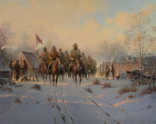 G. Harvey (1933-2017) (Stonewall) Jackson's Winter Campaign Oil On Canvas