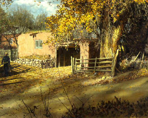 Clark Hulings (1922-2011) Apple Time At Tesuque, 1977 Oil On Canvas 24 X 36