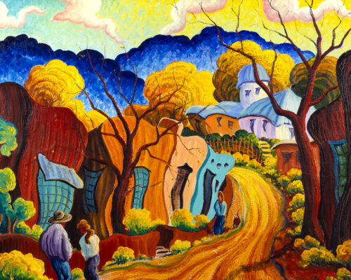 Kim Wiggins (1960- ) Lower Canyon Road, 1997 Oil On Canvas 18 X 24
