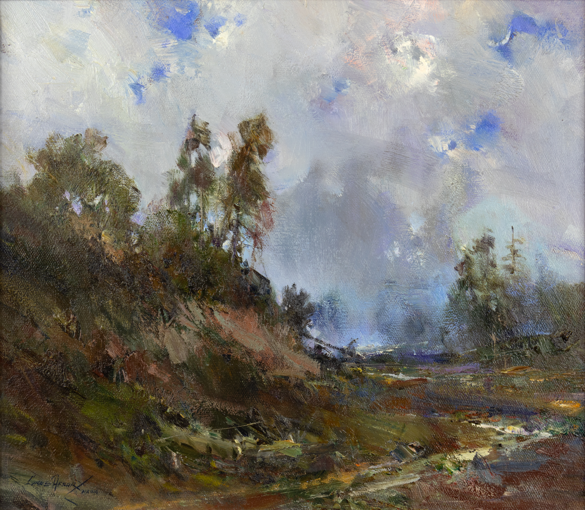 Cyrus Afsary (1940- ) Yellowstone oil on canvas 14 x 16