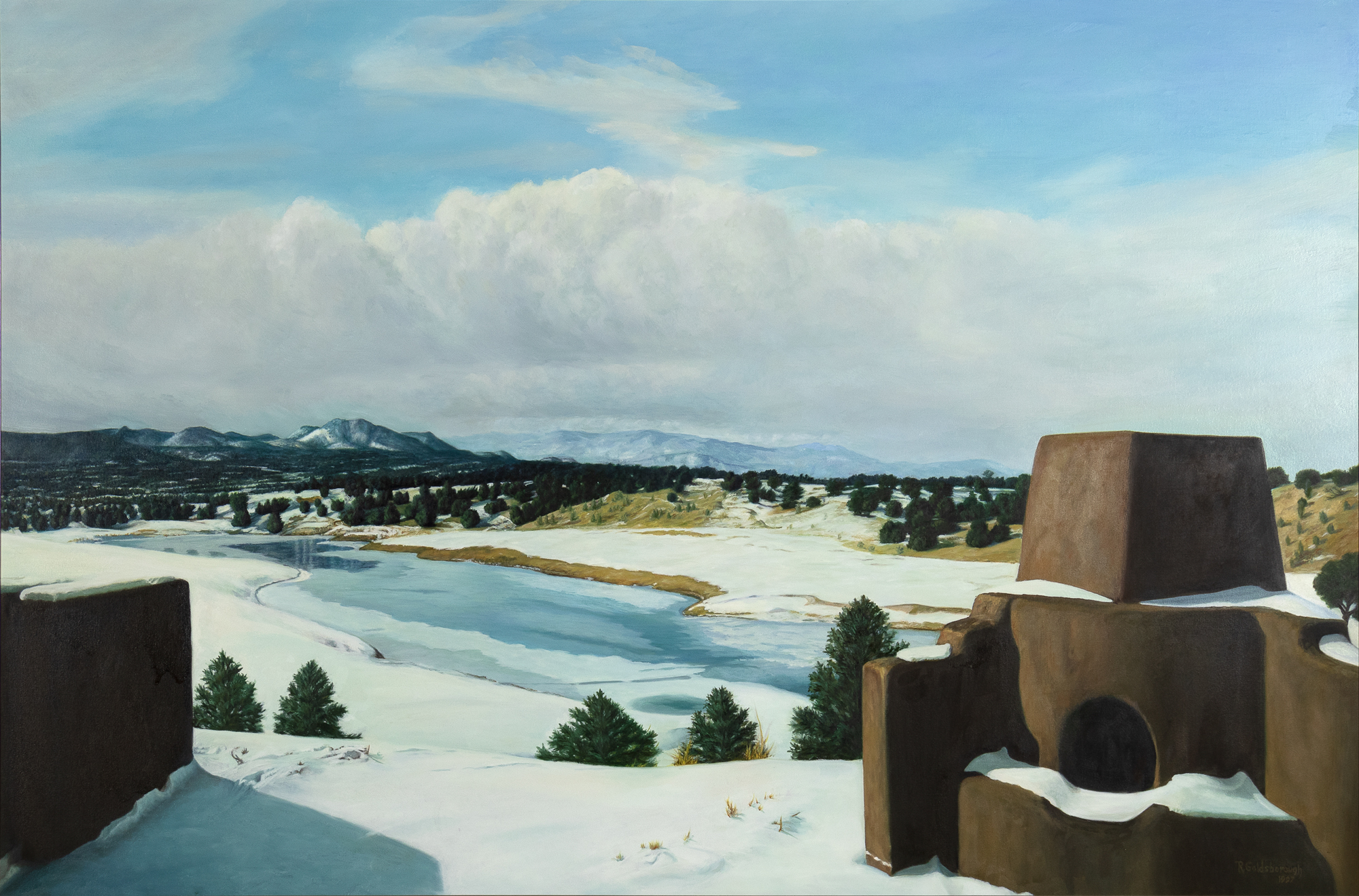 Ruth Goldsborough Jemez Mountains from Las Campanas, 1997 oil on canvas 40 x 60