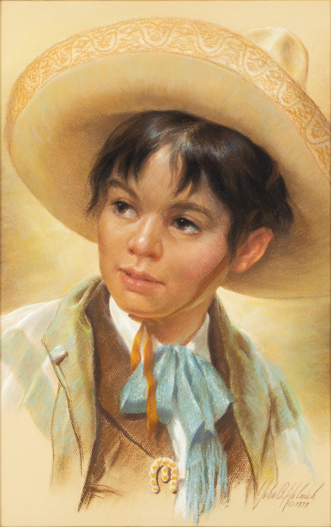 John C. Helmick (20th Century) Juan, 1978 pastel on paper 21 3/8 x 13 7/8
