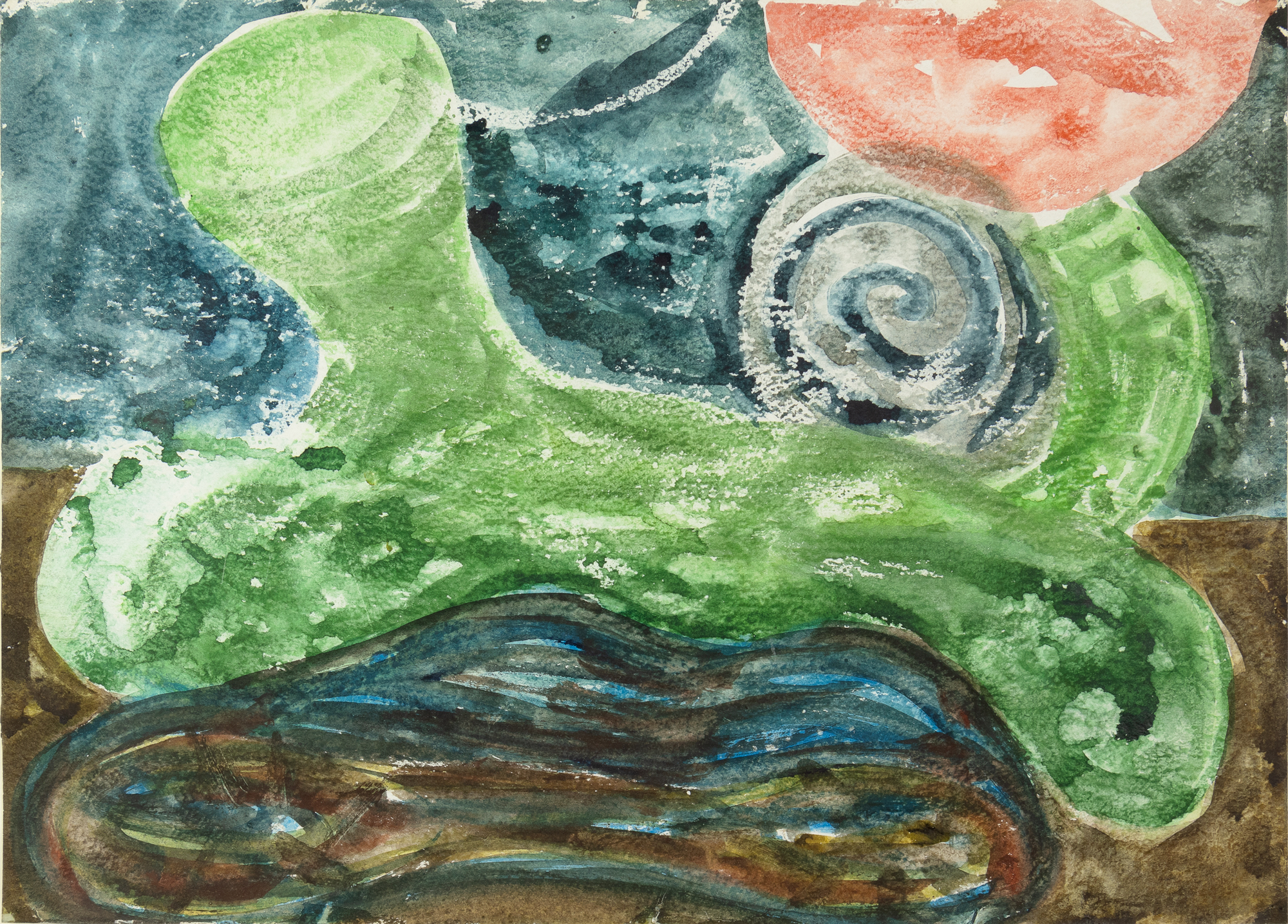 Bill Jensen (1945- ) Vanity (Study 1), 1990 watercolor on paper 10 3/8 x 14 3/8