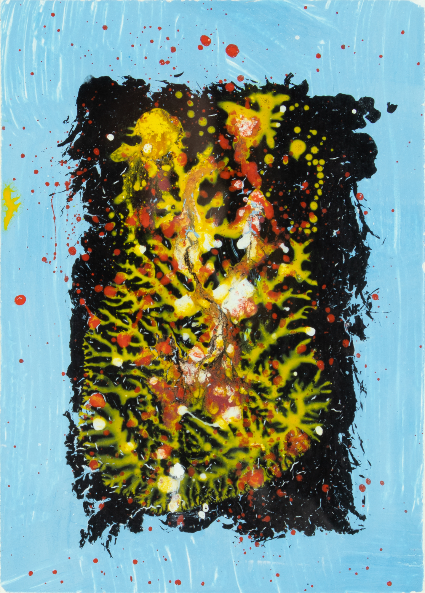 Harold Garde (1923-2022) Dendritic Patterns, 2016 strappo on paper 8 x 5 3/4