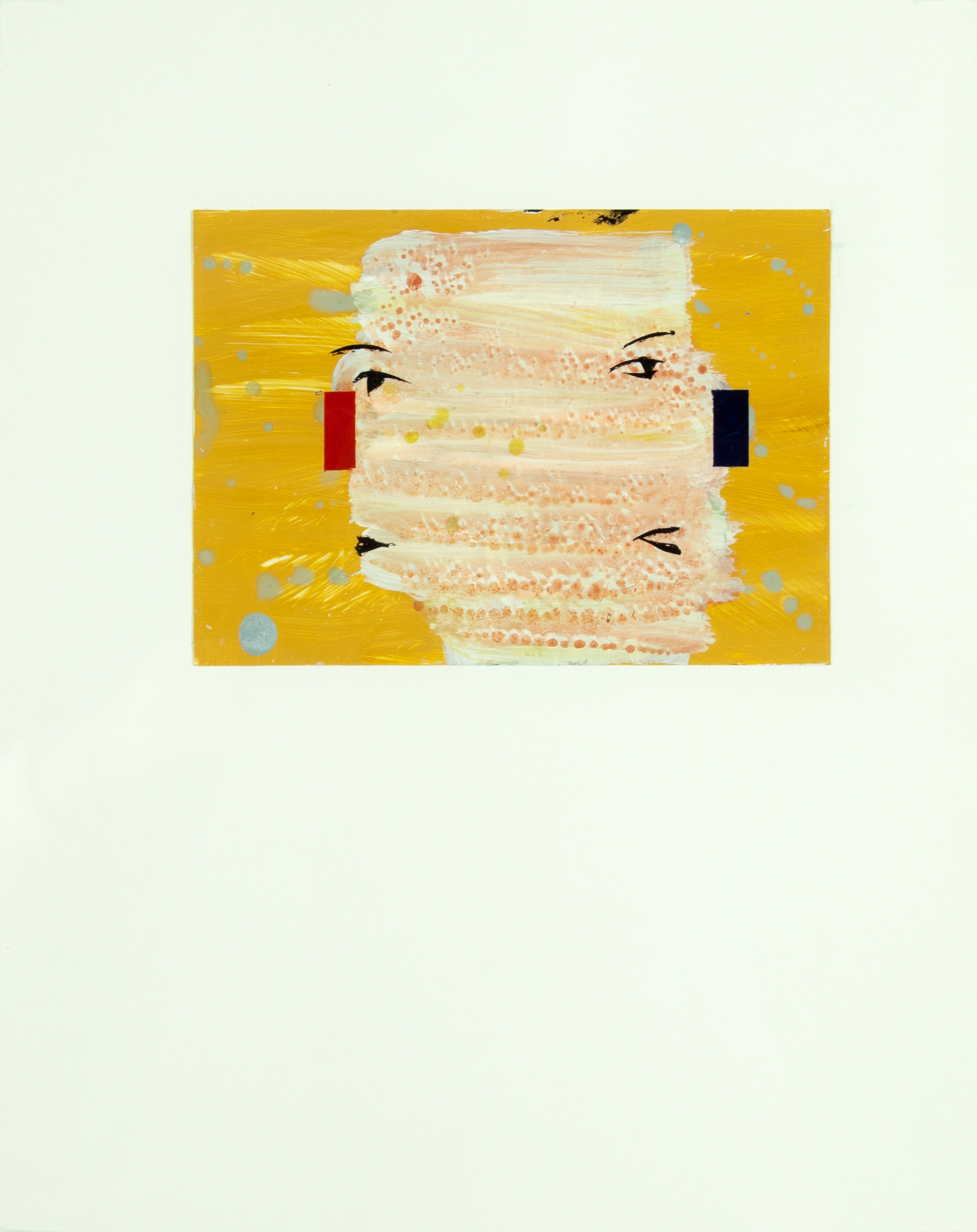 Harold Garde (1923-2022) Janus, 2002 strappo on paper 13 3/4 x 11 1/4