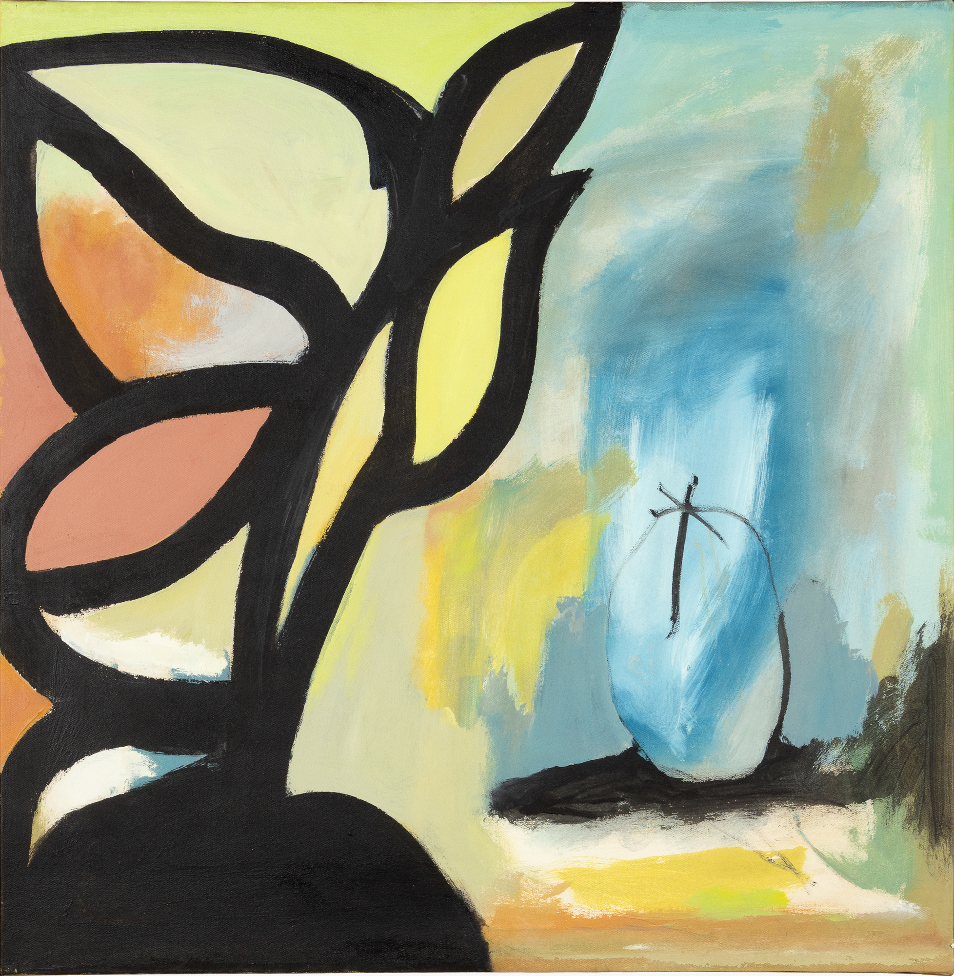 Harold Garde (1923-2022) Late Spring acrylic on canvas 34 1/2 x 34