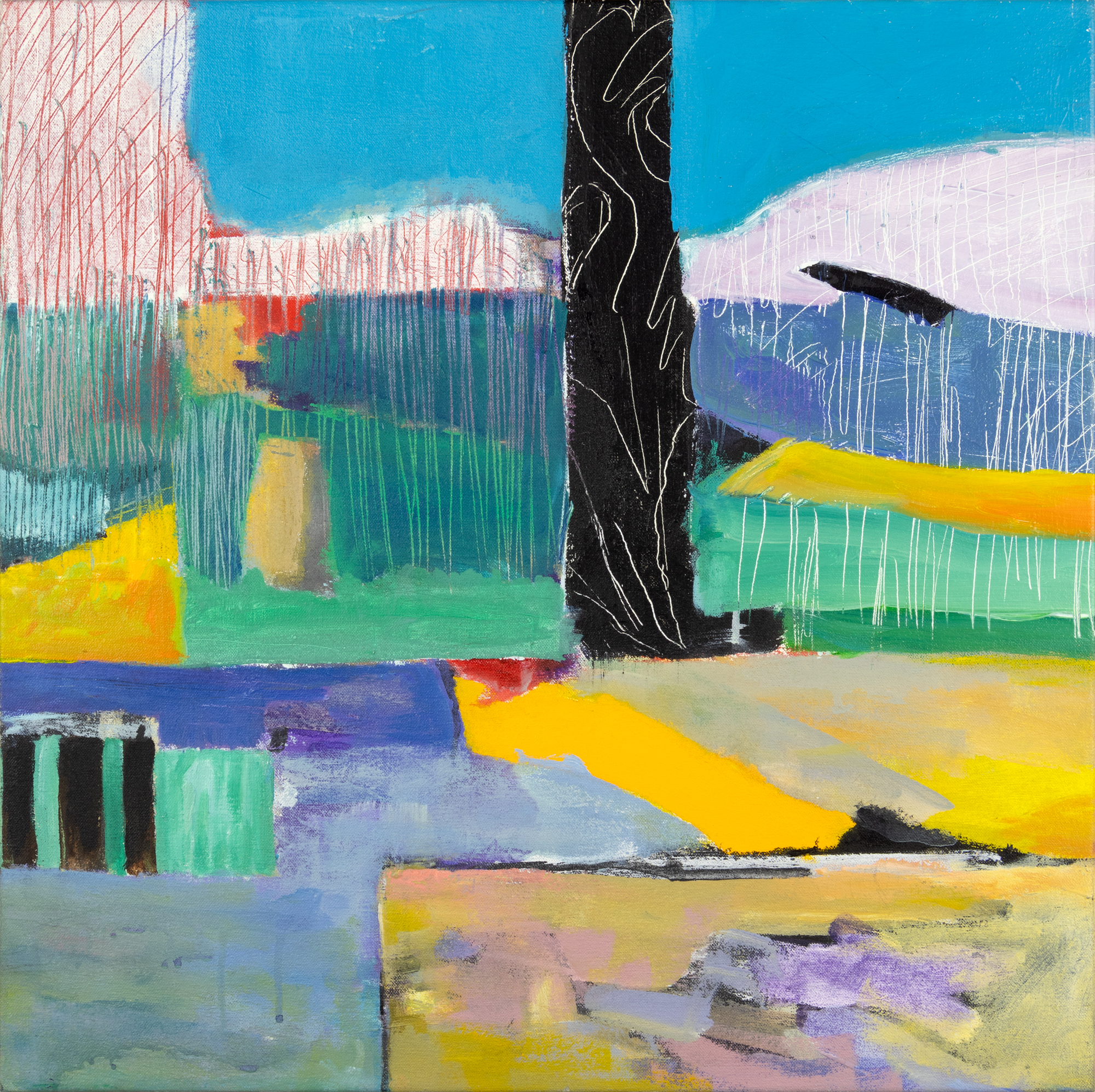 Harold Garde (1923-2022) Thaw acrylic on canvas 26 x 26