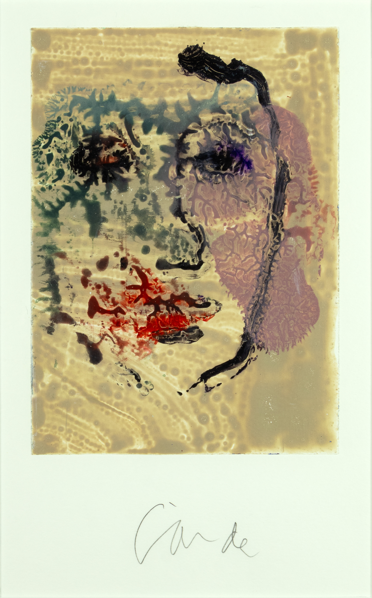 Harold Garde (1923-2022) Face, 2009 strappo on paper 9 3/4 x 6