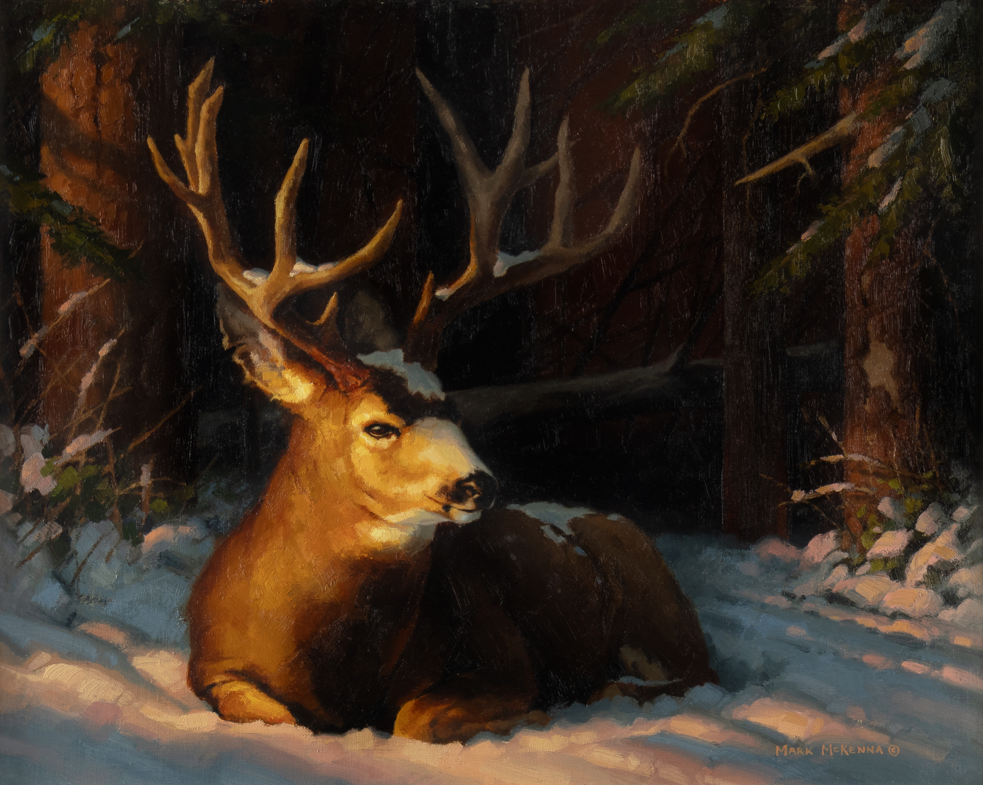 Mark McKenna Winter's Royal Haven, 2014 oil on linen laid on board 15 3/4 x 20
